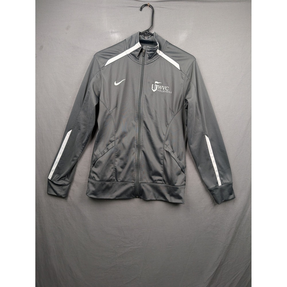 Nike Womens WVC Volleyball Full Zip Track Jacket Gray White Size  Medium‎
